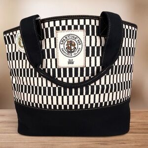 Spartina 449 West Bluff Drifter Tote NWT Checkered Linen